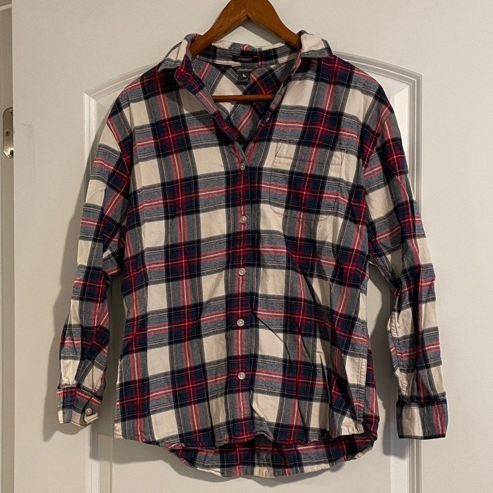 3/$15 or 5/$20 Eddie Bauer Plaid Button-Down Flannel Shirt